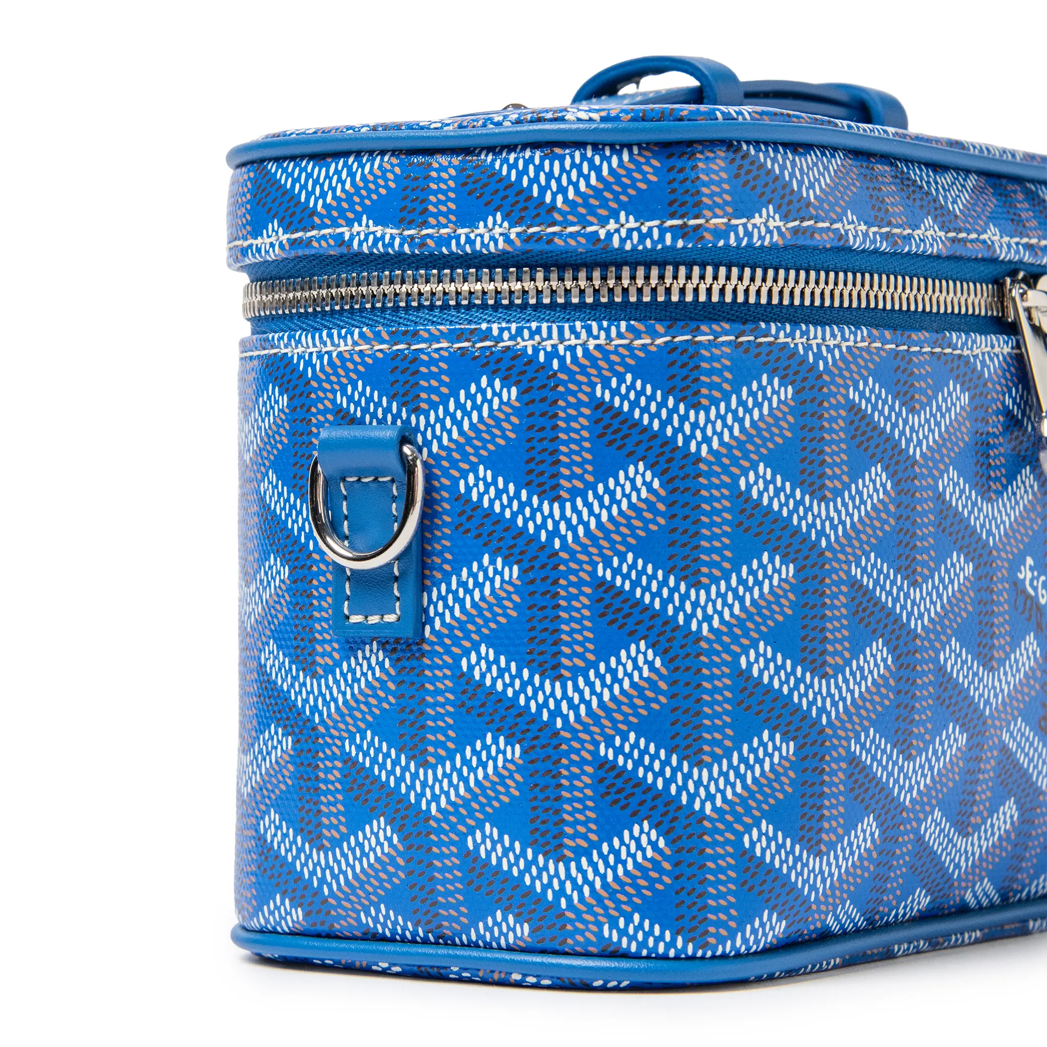 Side View of Goyard Muse Nano Sky Blue Vanity Bag MUSEVANANTY10CL10P